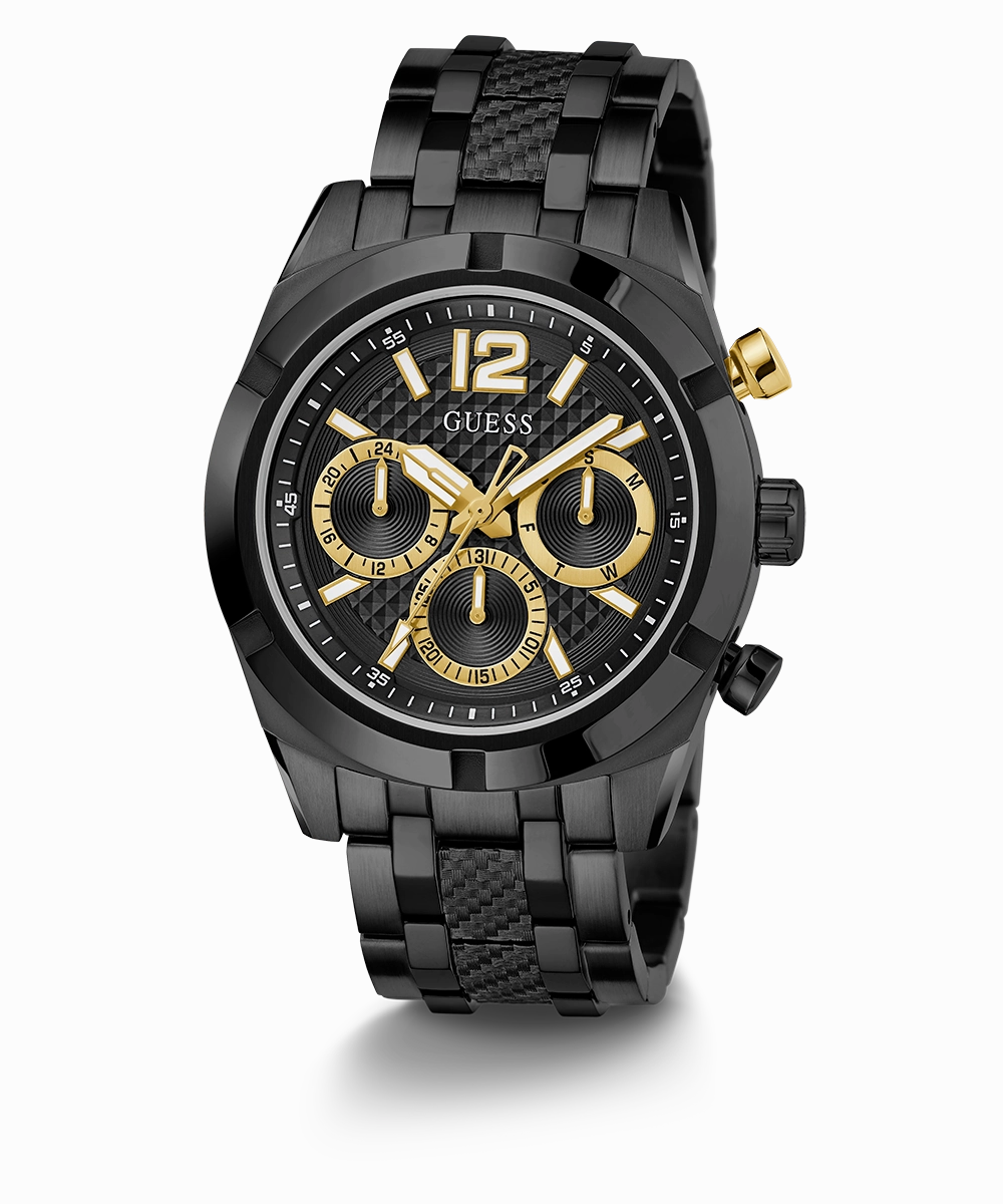 GUESS Mens Black Multi-function Watch