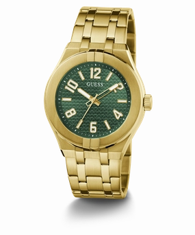 GUESS Mens Gold Tone Analog Watch