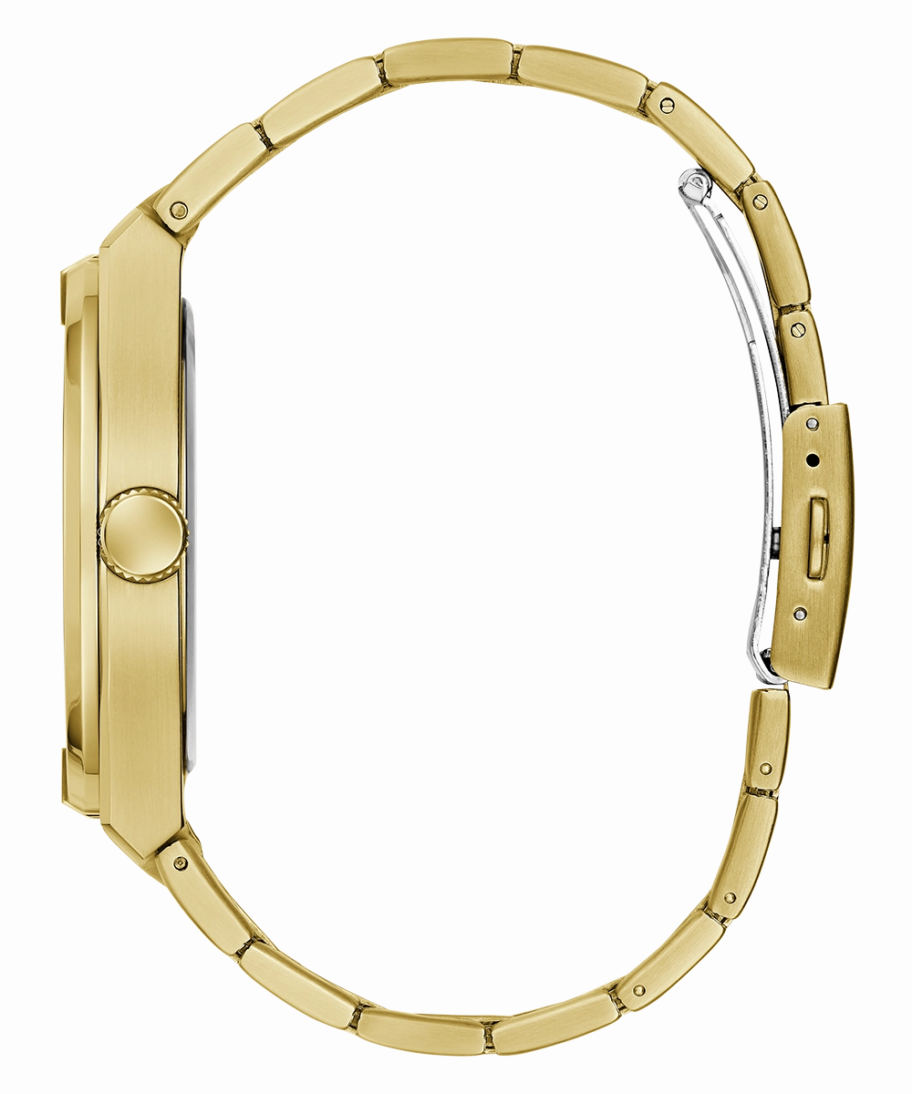 GUESS Mens Gold Tone Analog Watch
