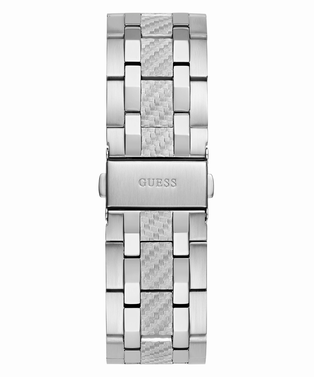 GUESS Mens Silver Tone Multi-function Watch