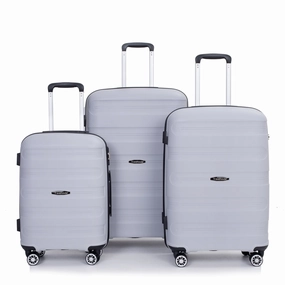 Hardshell Suitcase Spinner Wheels PP Luggage Sets Lightweight Durable Suitcase with TSA Lock,3-Piece Set (20/24/28)
