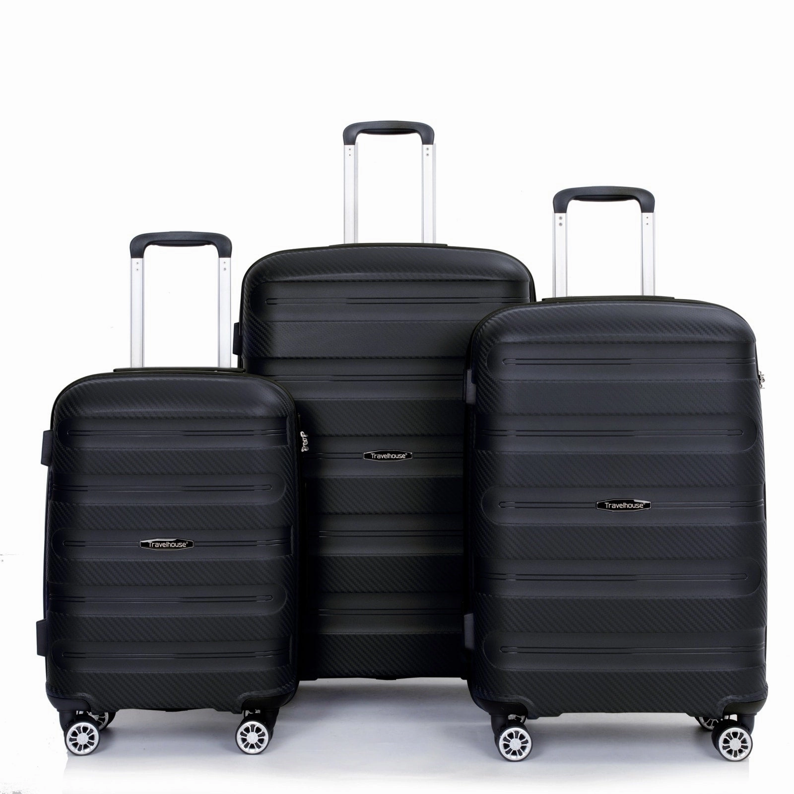 Hardshell Suitcase Spinner Wheels PP Luggage Sets Lightweight Durable Suitcase with TSA Lock,3-Piece Set (20/24/28)