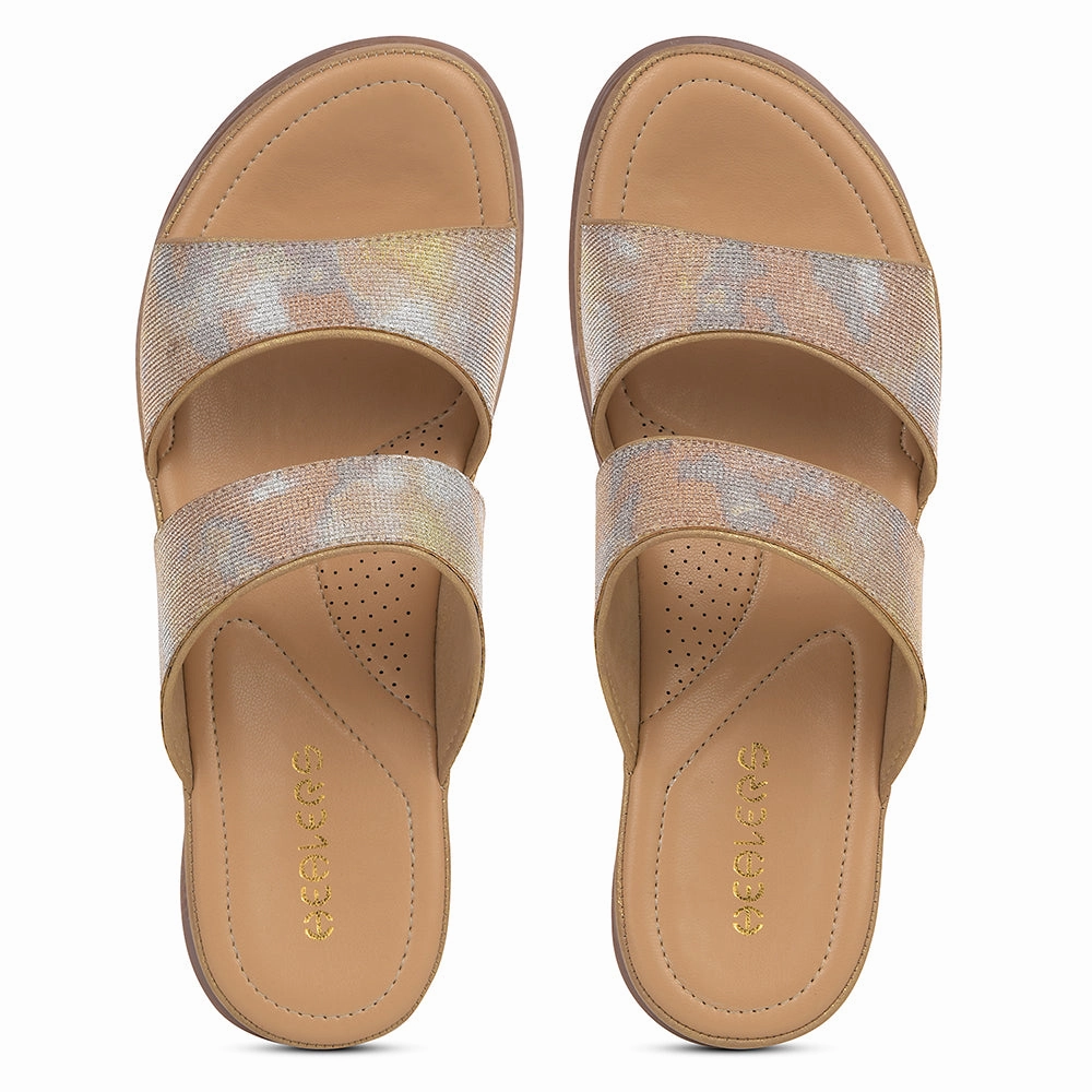 Healers Golden Casual Slipper For Women S424-03 By Liberty