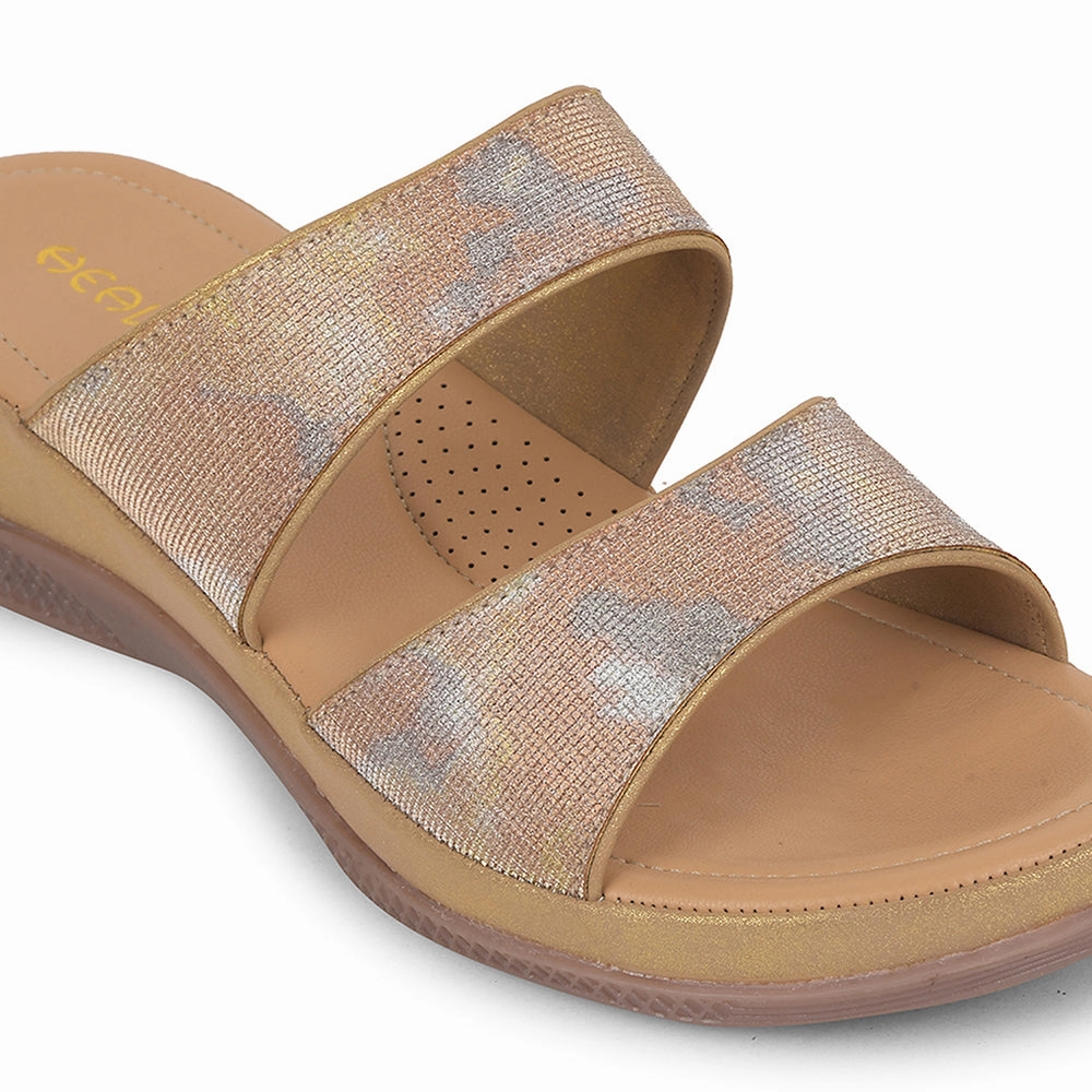 Healers Golden Casual Slipper For Women S424-03 By Liberty