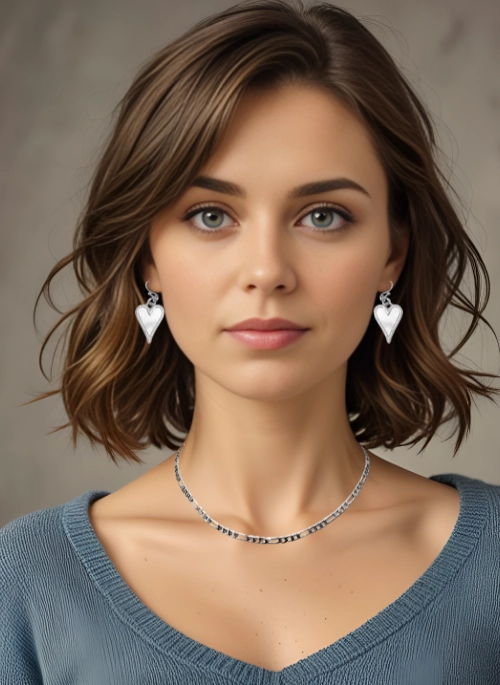 Heart and Pearl Pave Earrings Silver
