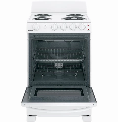 HOTPOINT® 24" ELECTRIC FREE-STANDING FRONT-CONTROL RANGE