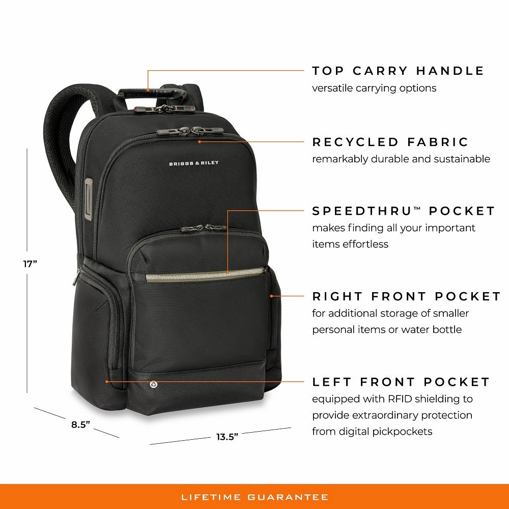 HTA Medium Multi-pocket Black Backpack