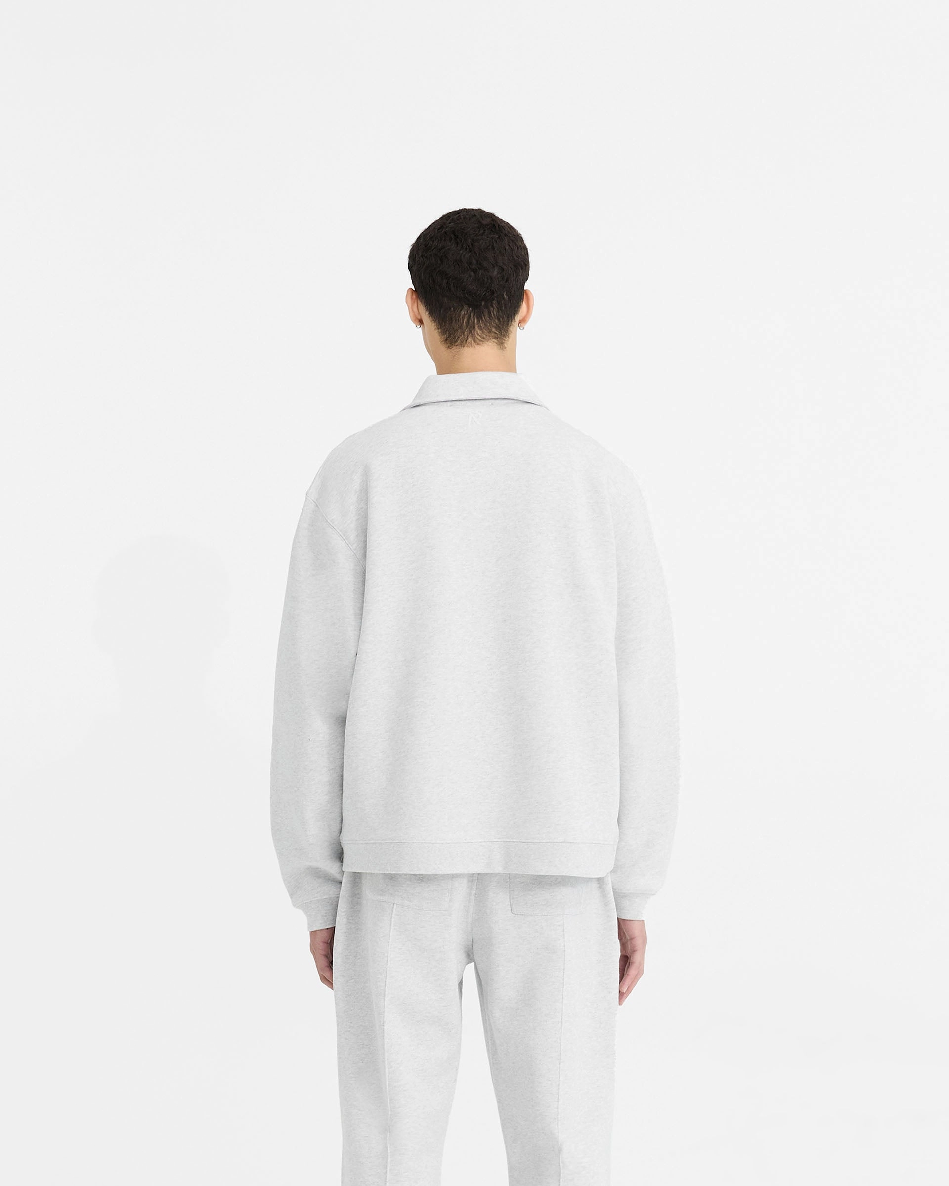 Initial Boxy Quarter Zip - Ice Grey Marl