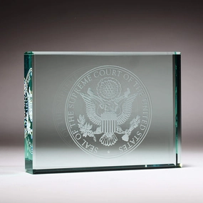 Jade Supreme Court Seal Paperweight