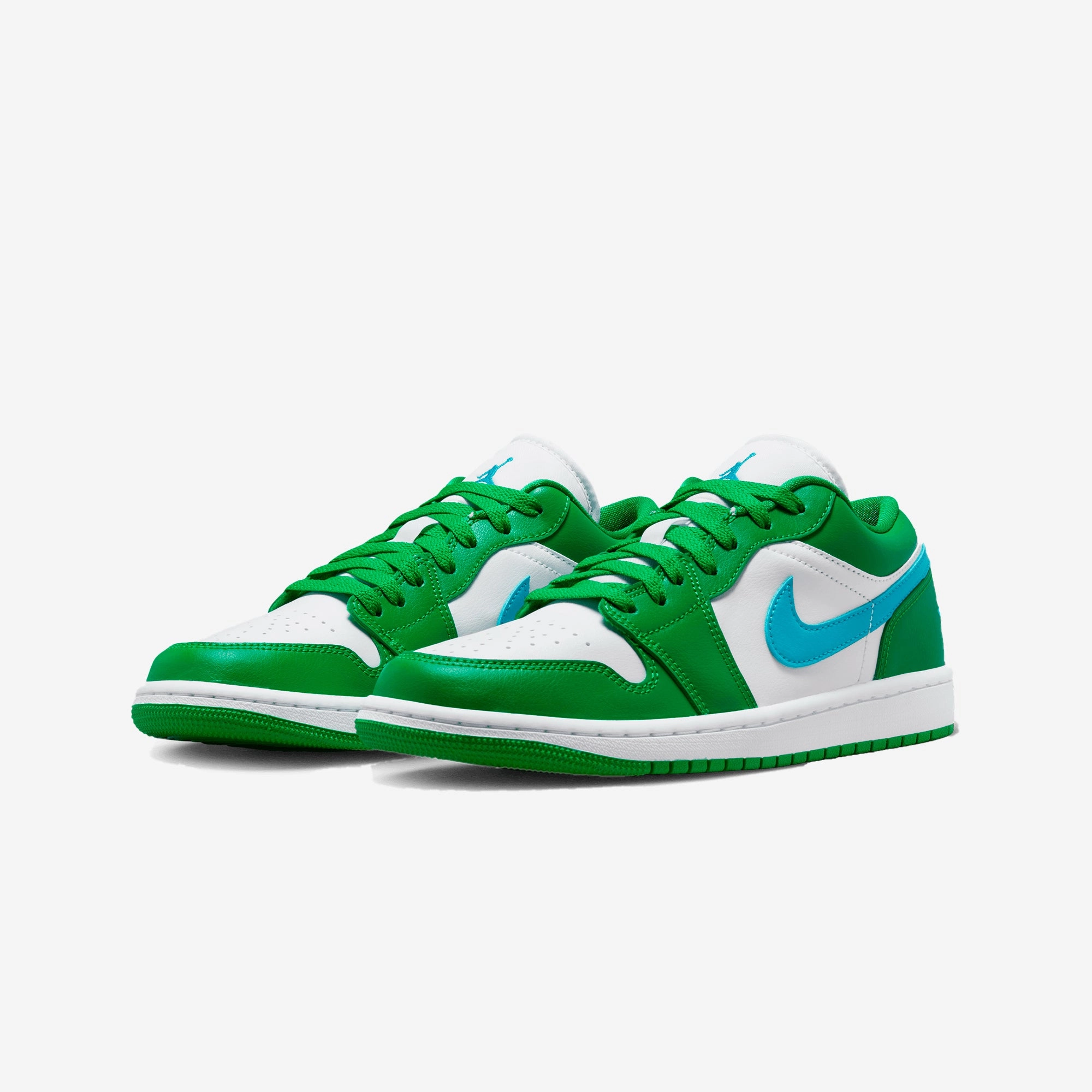 Jordan | AIR JORDAN 1 LOW  { LUCKY GREEN/AQUATONE-WHITE