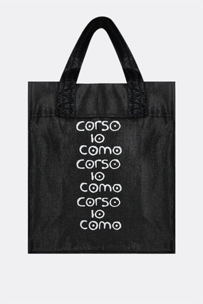 logo print raffia tote bag