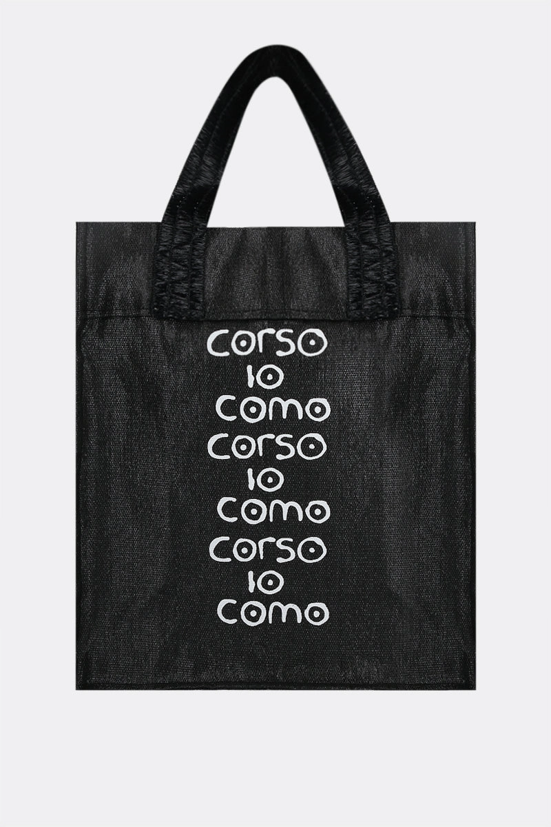 logo print raffia tote bag