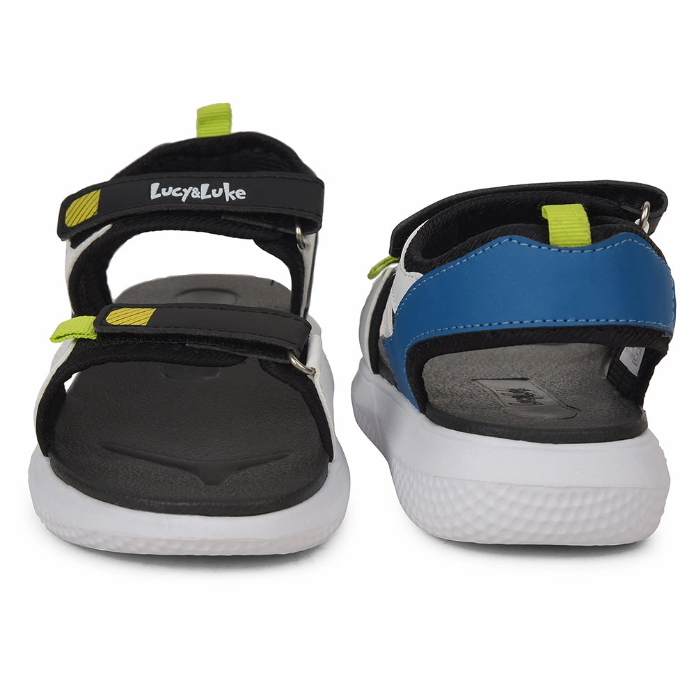 Lucy & Luke Black Casual Sandal For Kids HIPPO-99 By Liberty