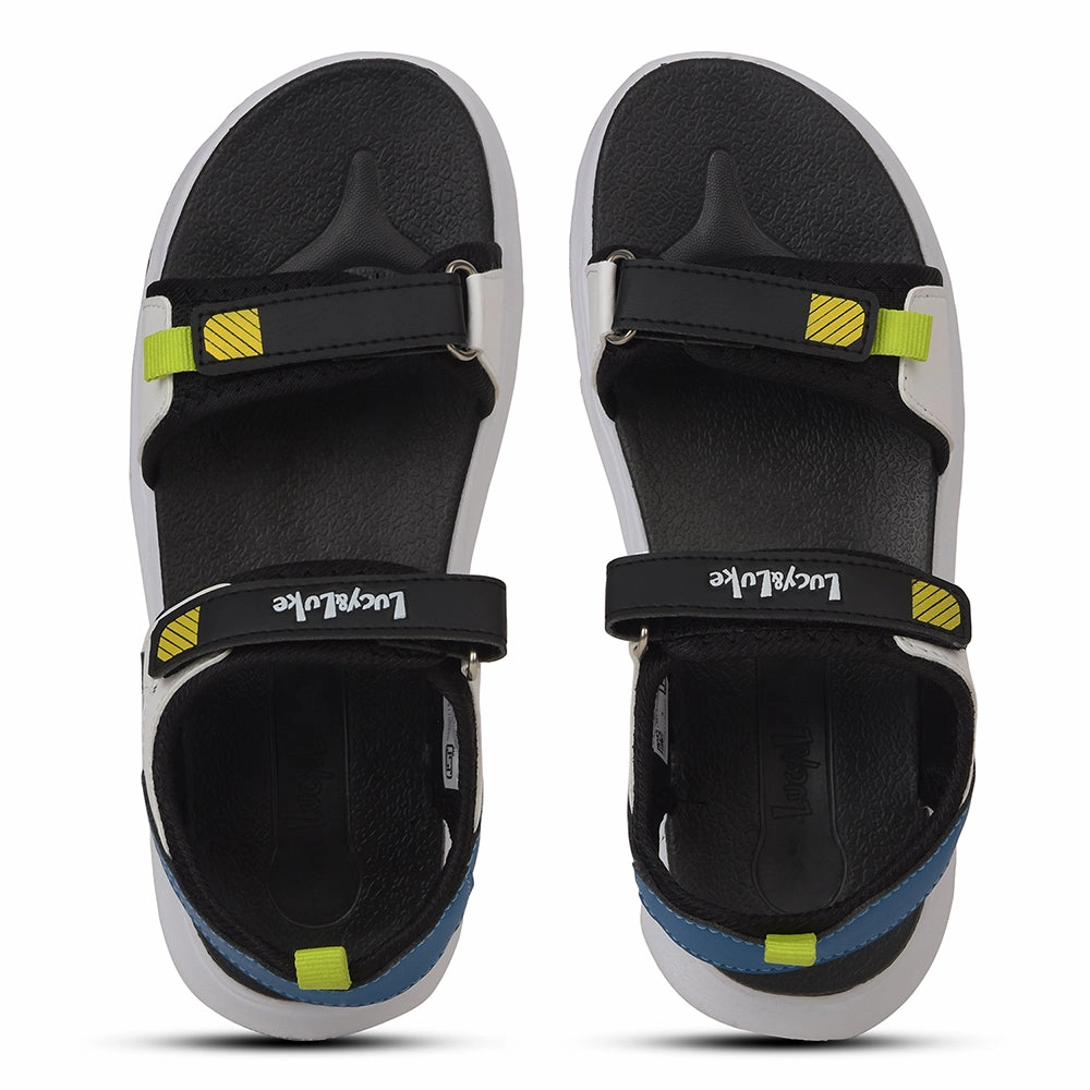 Lucy & Luke Black Casual Sandal For Kids HIPPO-99 By Liberty