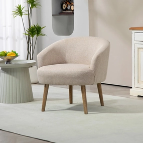 Mainstays Curved Textured Chair, Beige