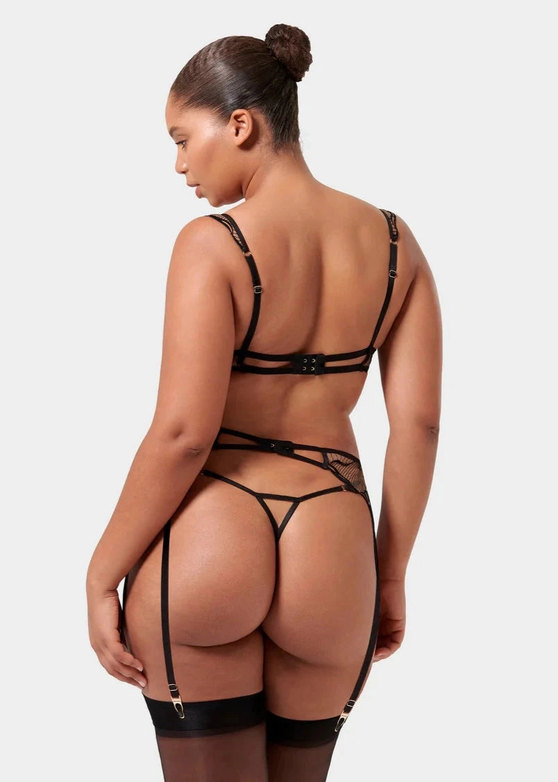 Marabel Wired Bra (Black/Sheer)