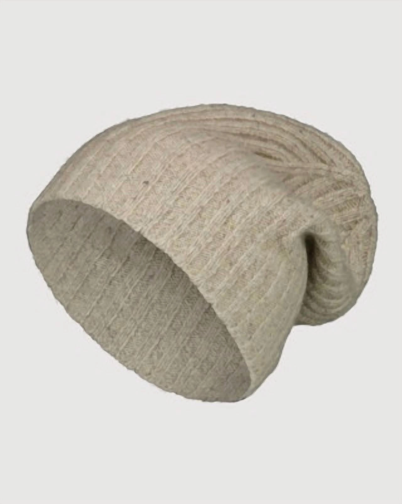 Men's Cashmere Knit Beanie In Heather Grey