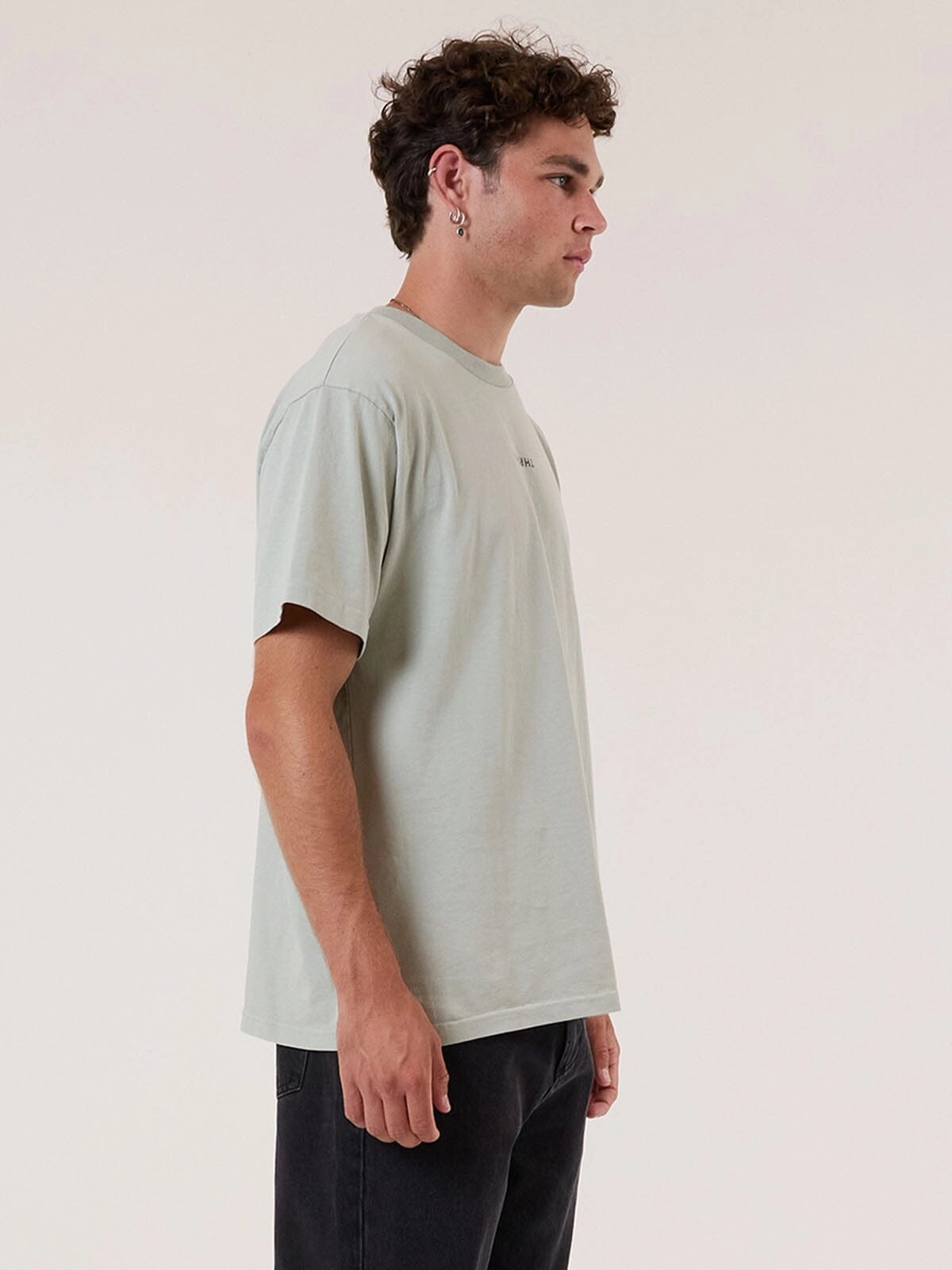 Minimal Thrills Heavy Weight Merch Fit Tee - Sage Grey