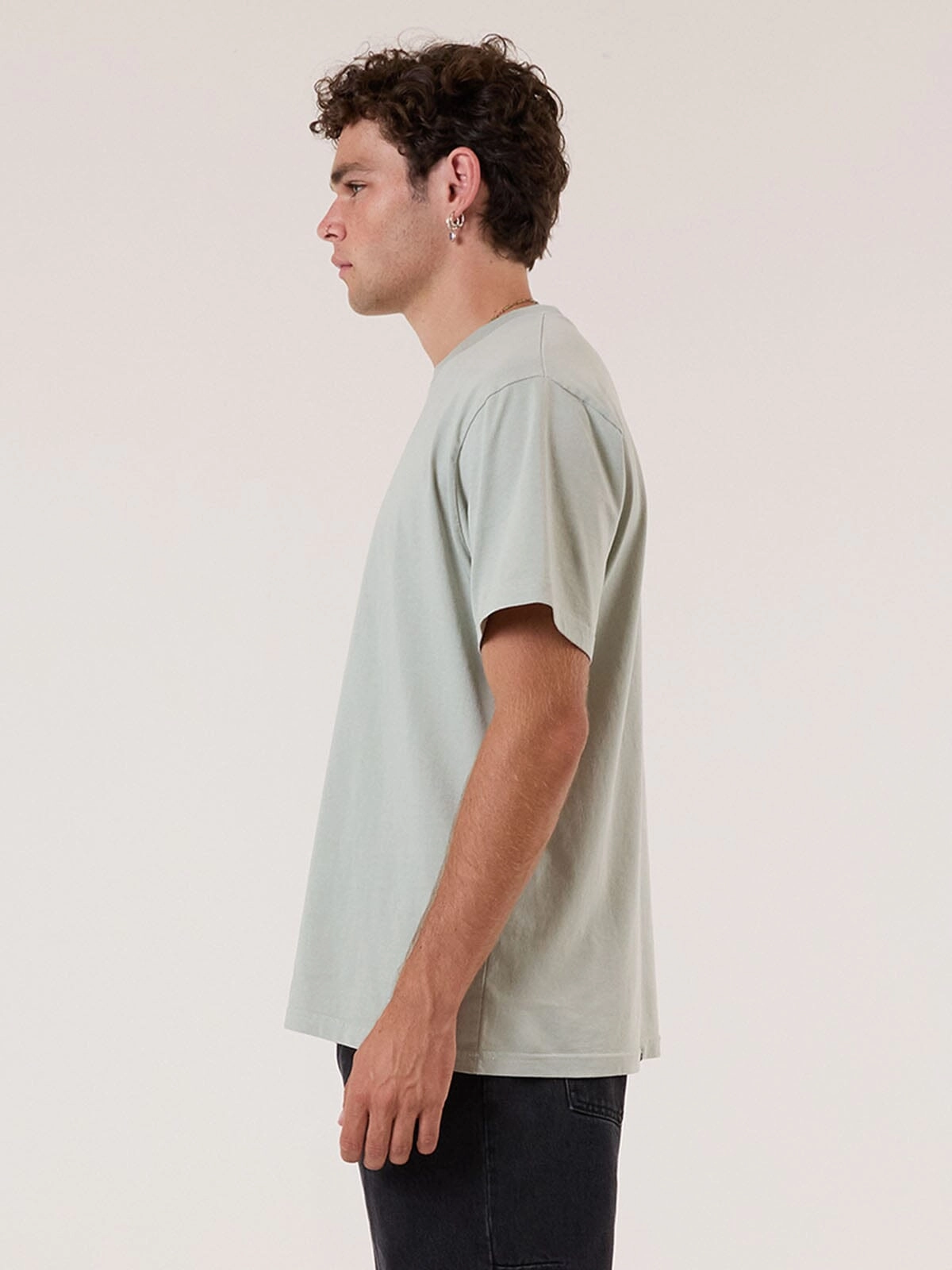 Minimal Thrills Heavy Weight Merch Fit Tee - Sage Grey
