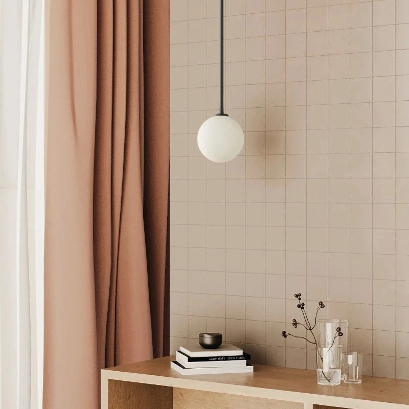 Minimalist Blown Glass Orb Pendant