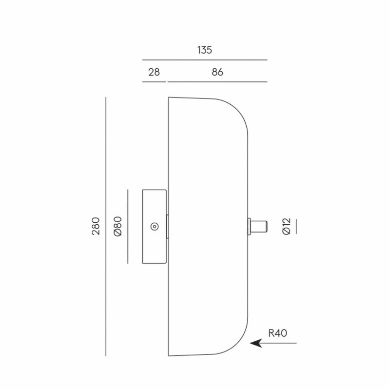 Minimalist Opal Oval Wall Light