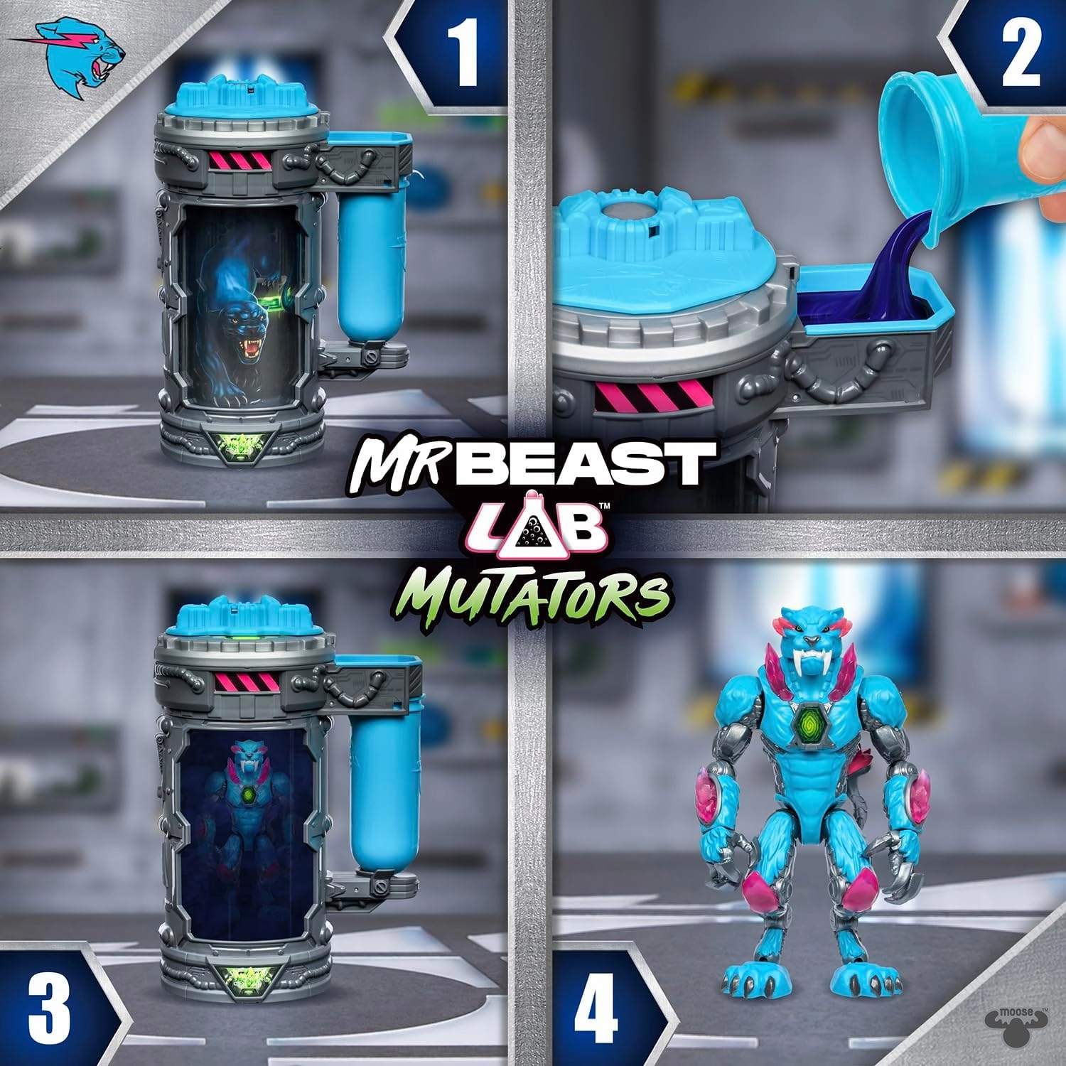 MrBeast Lab 24717 Mutators Iconic Panther Action Figure