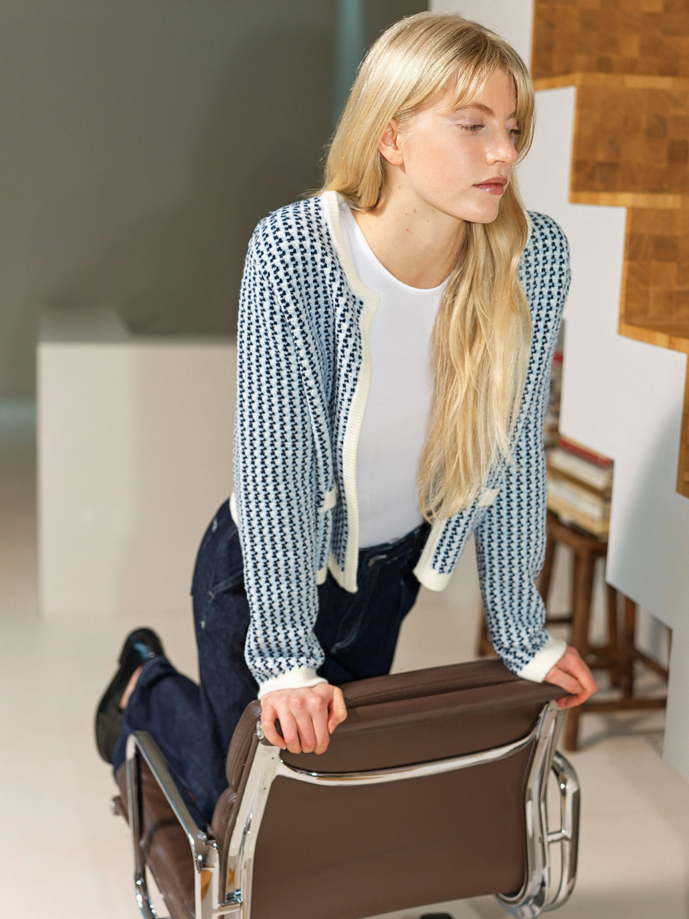 Noar Textured Knit Cardigan