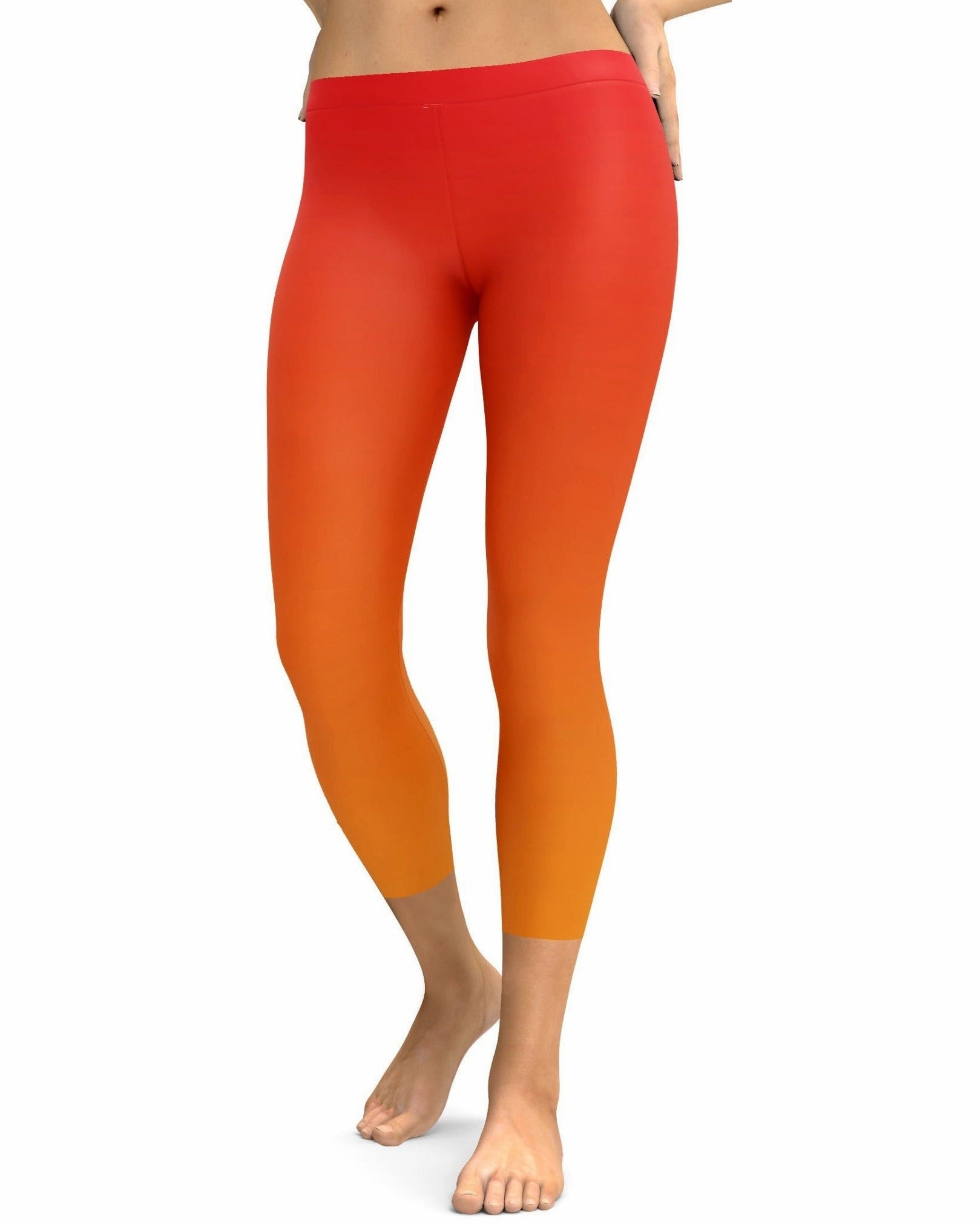 Ombre Hot Orange Capris