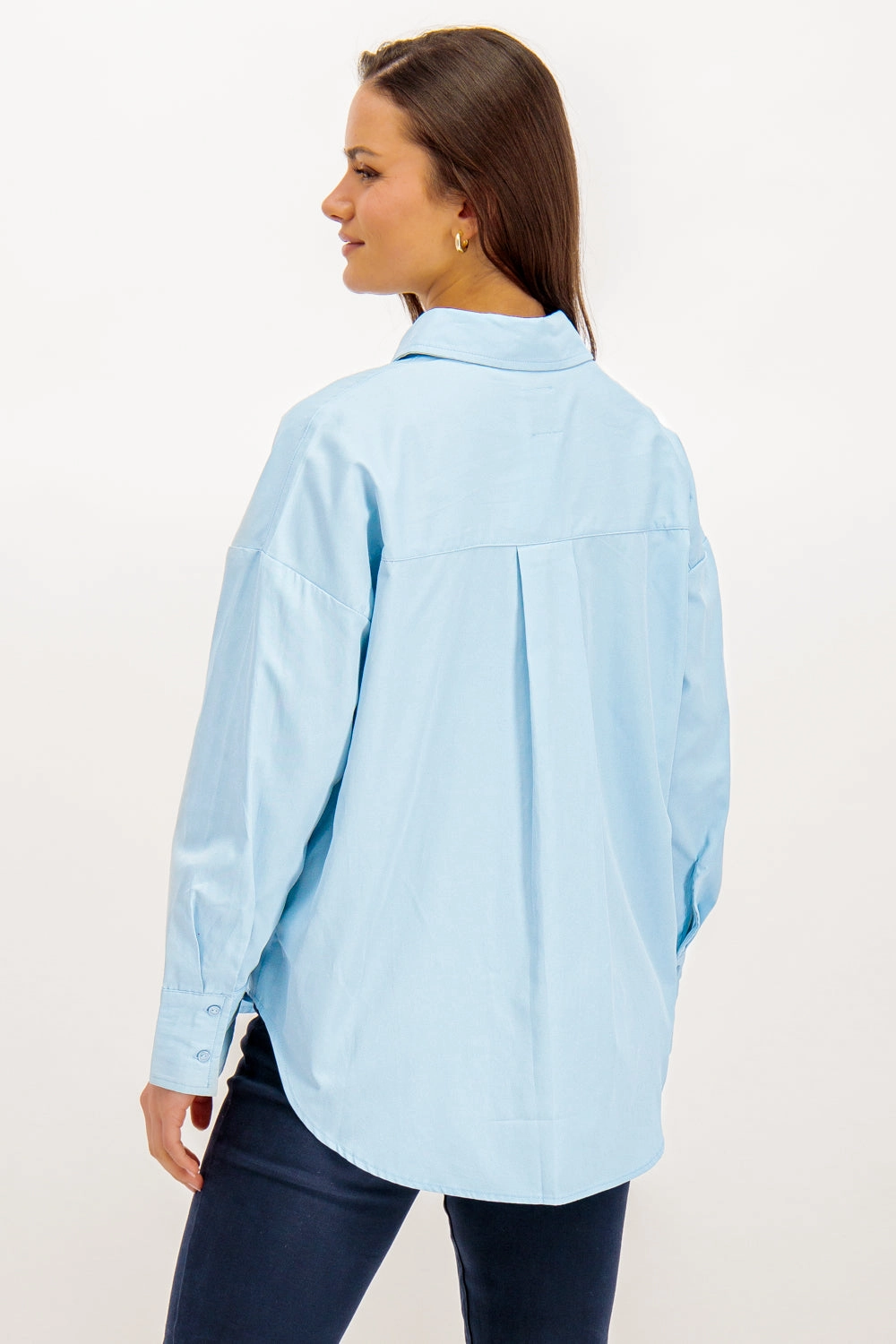 Oregon Cashmere Blue Oversized Shirt