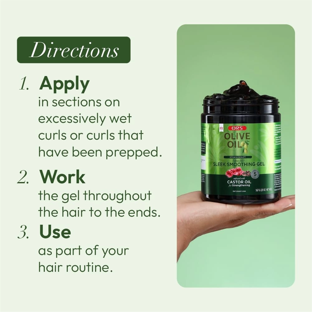 ORS Olive Oil Sleek Smoothing Gel Infused with Castor Oil - 20 oz