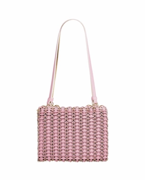 Pink/Gold Structured Shopping Bag