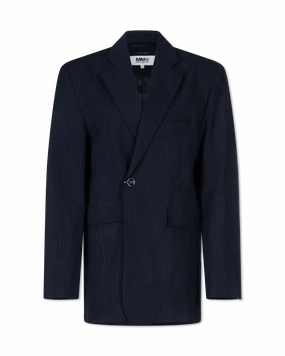 Pinstripe Oversized Blazer