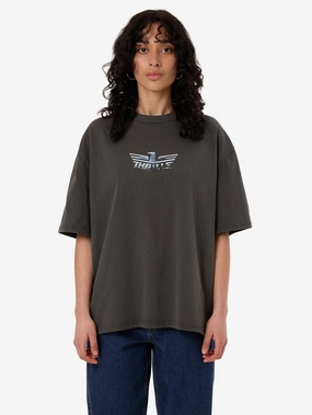 Polished Wings Oversized Tee - Merch Black