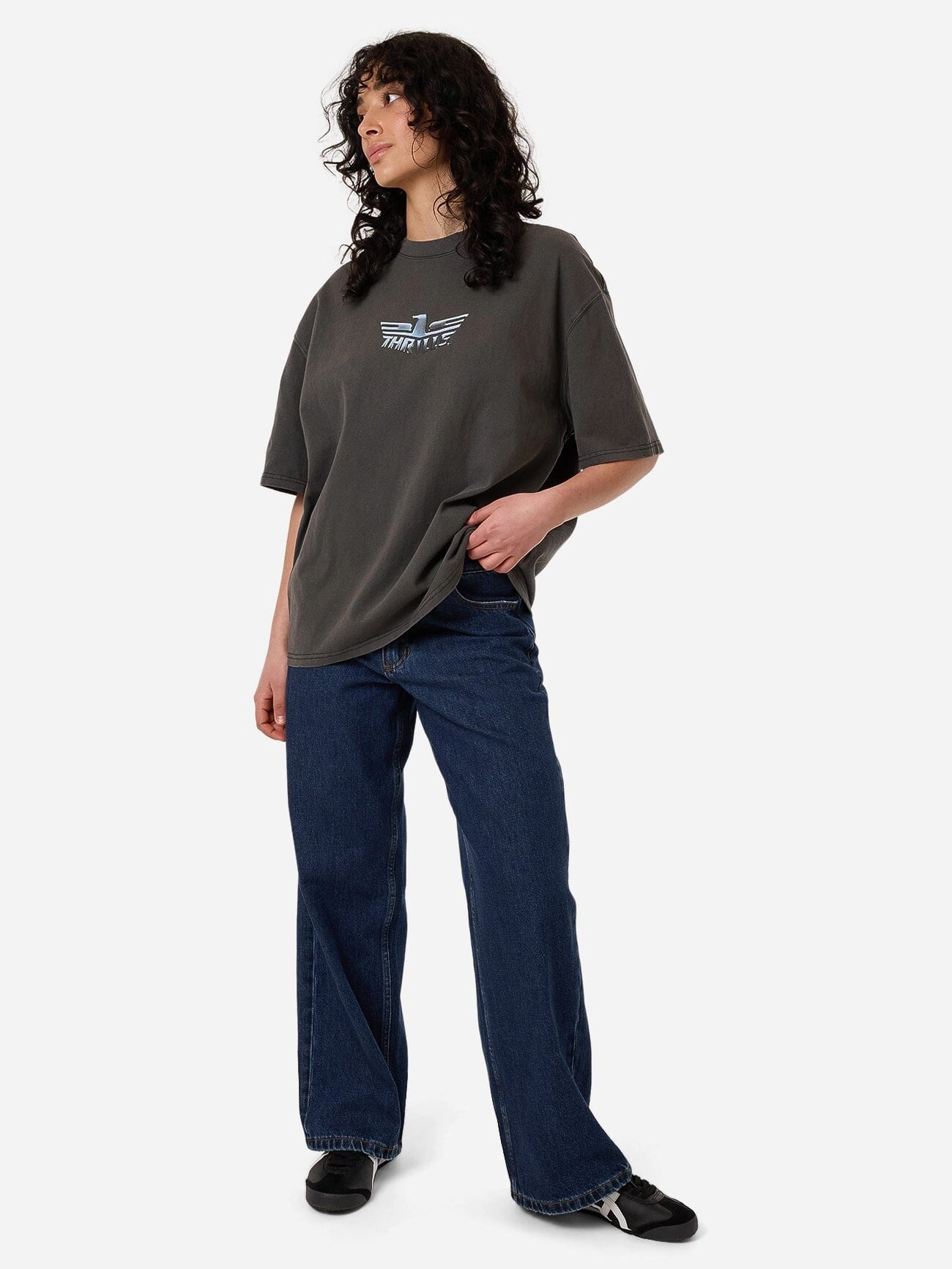 Polished Wings Oversized Tee - Merch Black