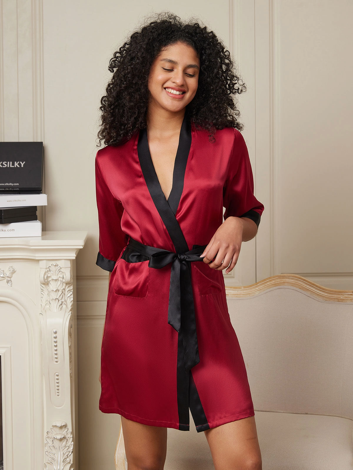 Pure Silk Casual Belted Robe