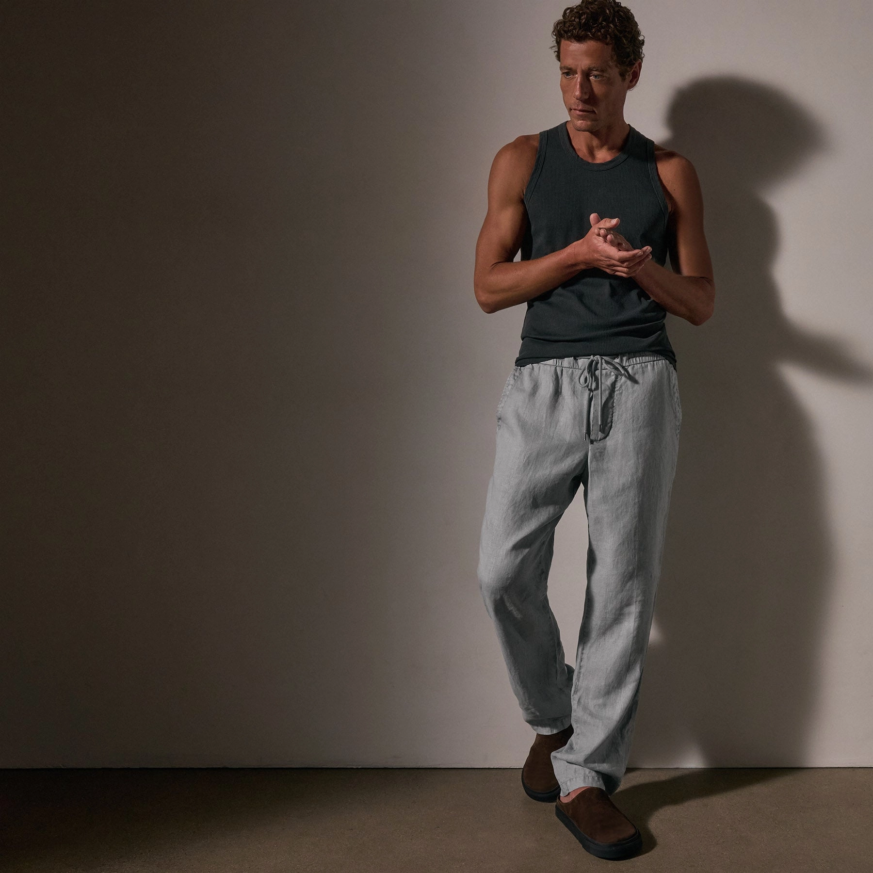 Relaxed Linen Pant - Grey Sky Pigment