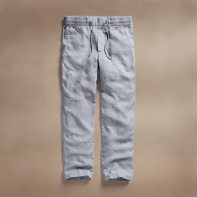 Relaxed Linen Pant - Grey Sky Pigment