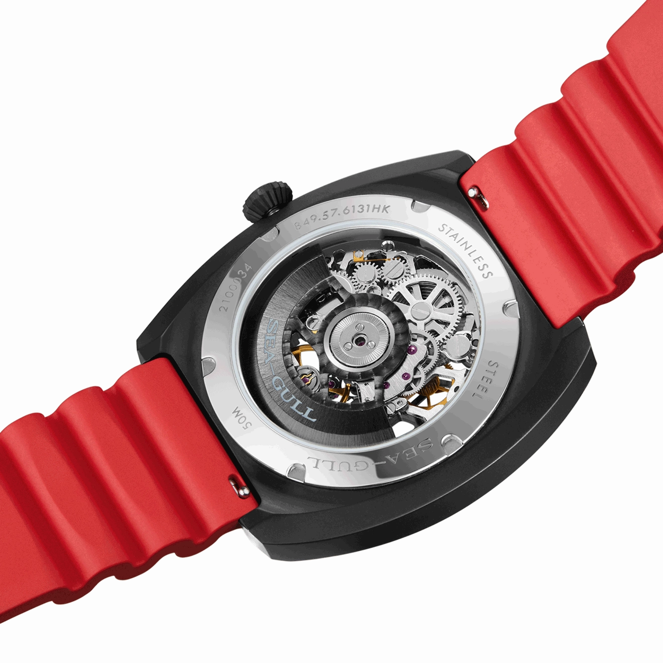 Seagull Watch | Trendy Barrel Skeleton Automatic Watch 44*46mm
