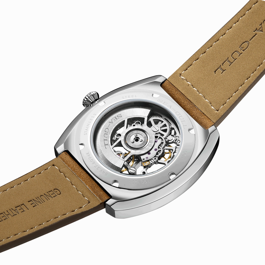 Seagull Watch | Trendy Barrel Skeleton Automatic Watch 44*46mm