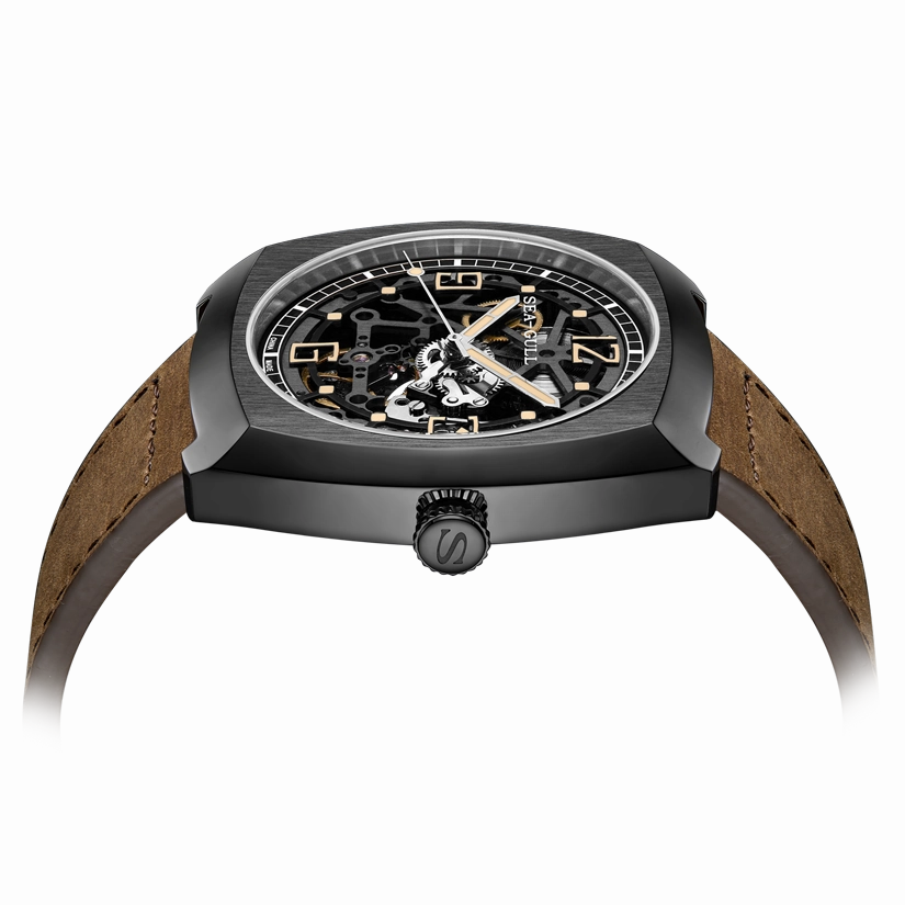 Seagull Watch | Trendy Barrel Skeleton Automatic Watch 44*46mm
