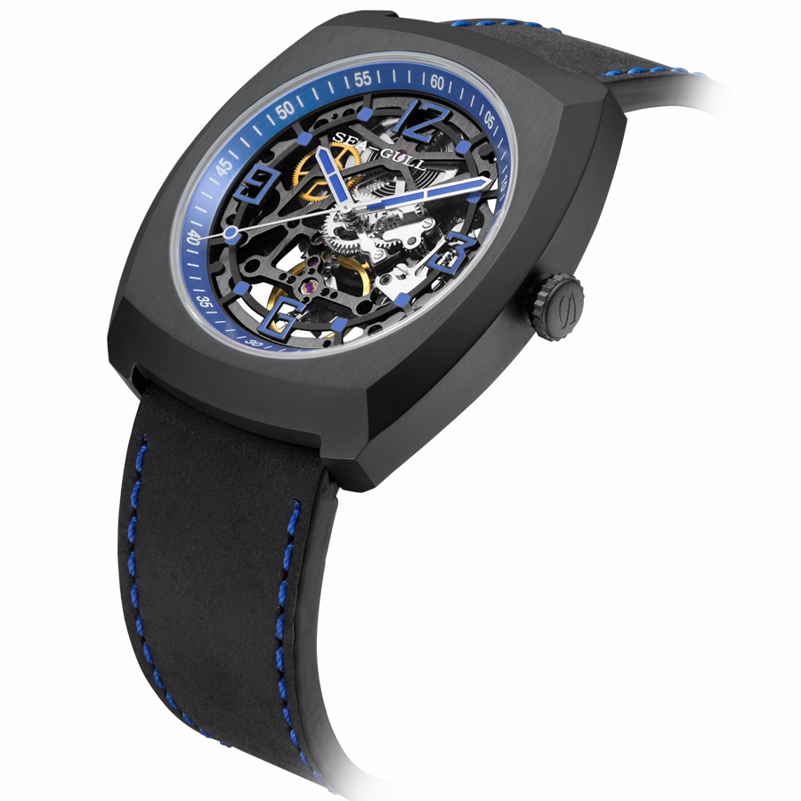 Seagull Watch | Trendy Barrel Skeleton Automatic Watch 44*46mm