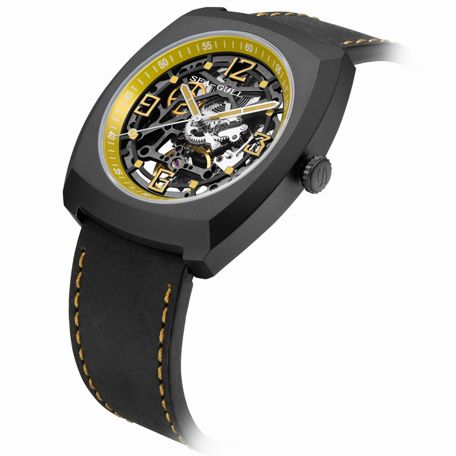 Seagull Watch | Trendy Barrel Skeleton Automatic Watch 44*46mm