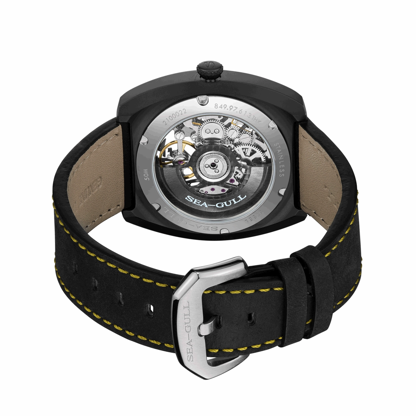 Seagull Watch | Trendy Barrel Skeleton Automatic Watch 44*46mm