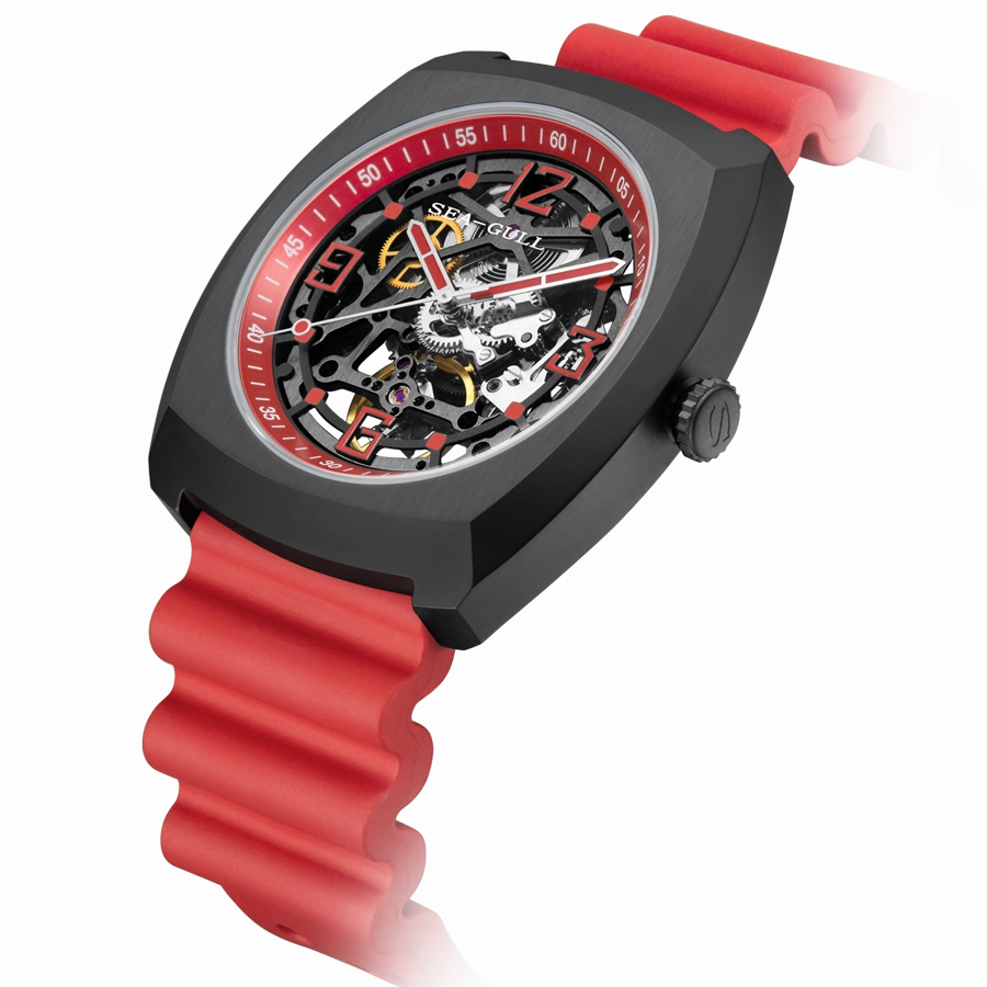 Seagull Watch | Trendy Barrel Skeleton Automatic Watch 44*46mm