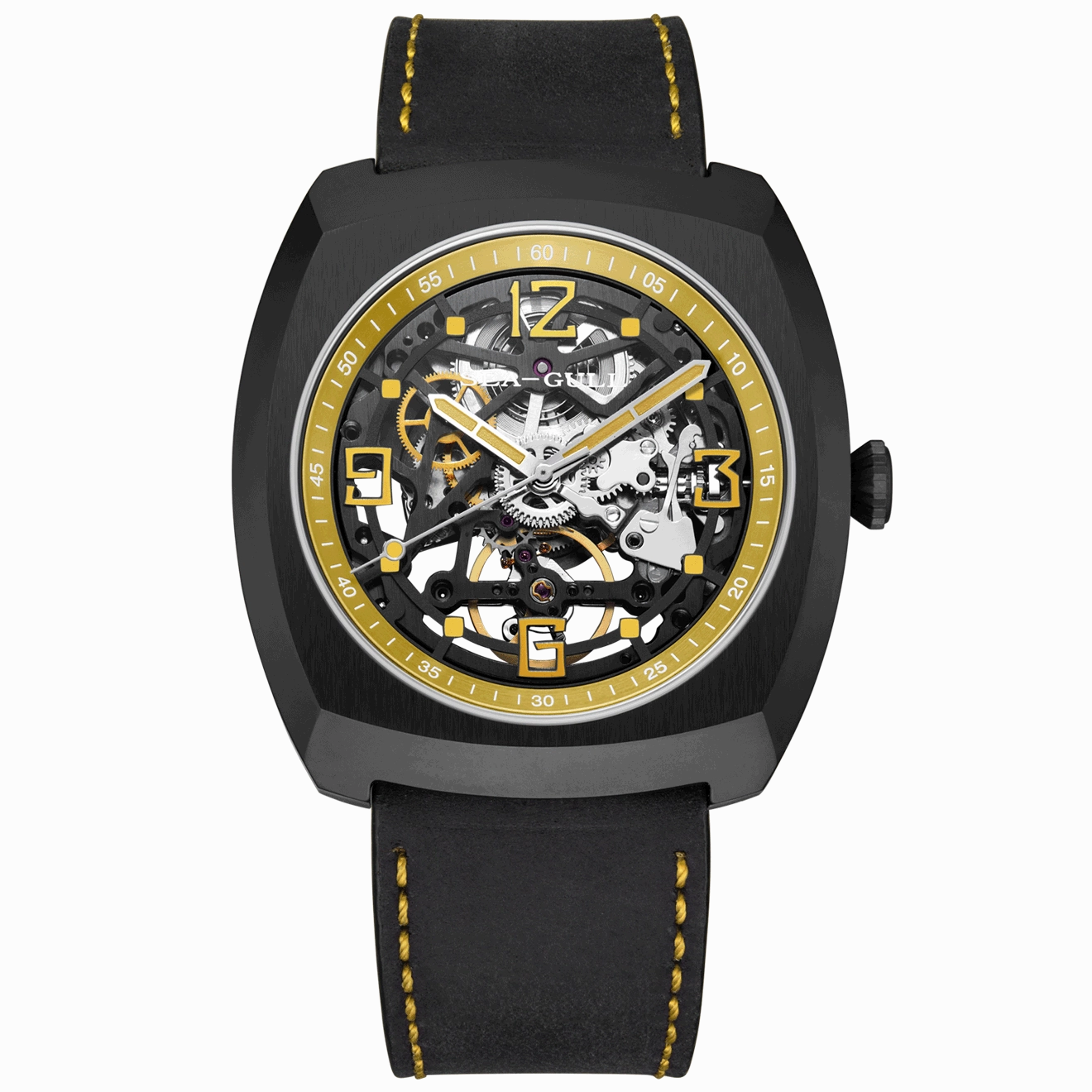 Seagull Watch | Trendy Barrel Skeleton Automatic Watch 44*46mm