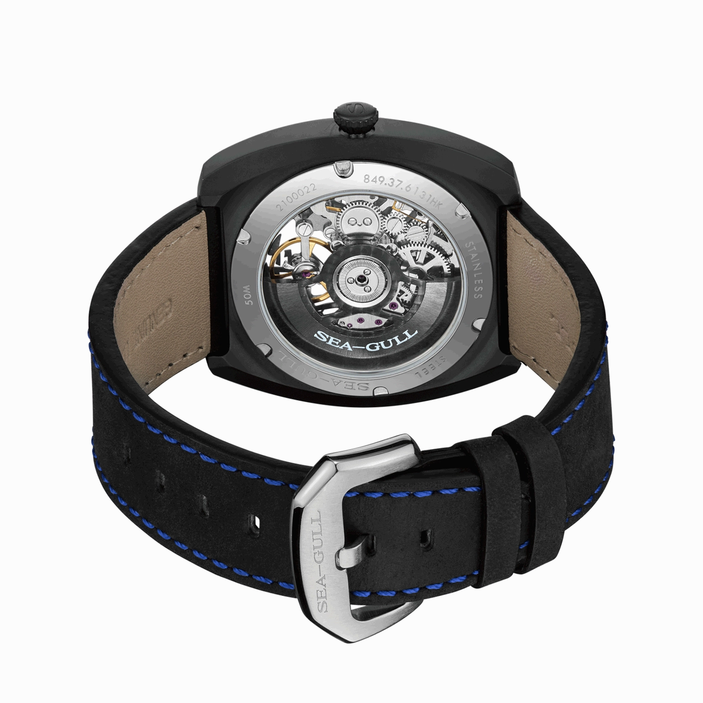 Seagull Watch | Trendy Barrel Skeleton Automatic Watch 44*46mm