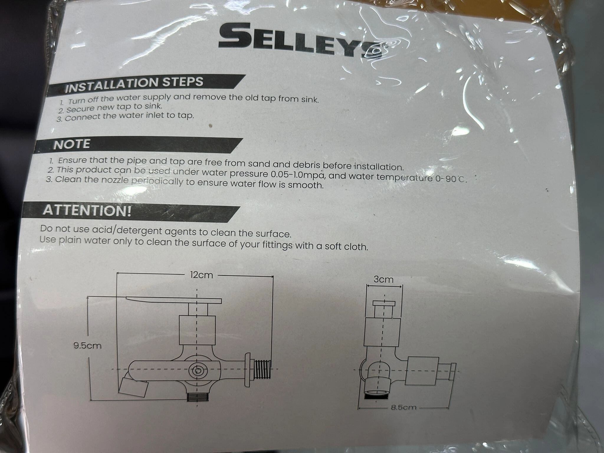 Selleys Basin Chrome 2 Way Tap | Model : SEY-S70400