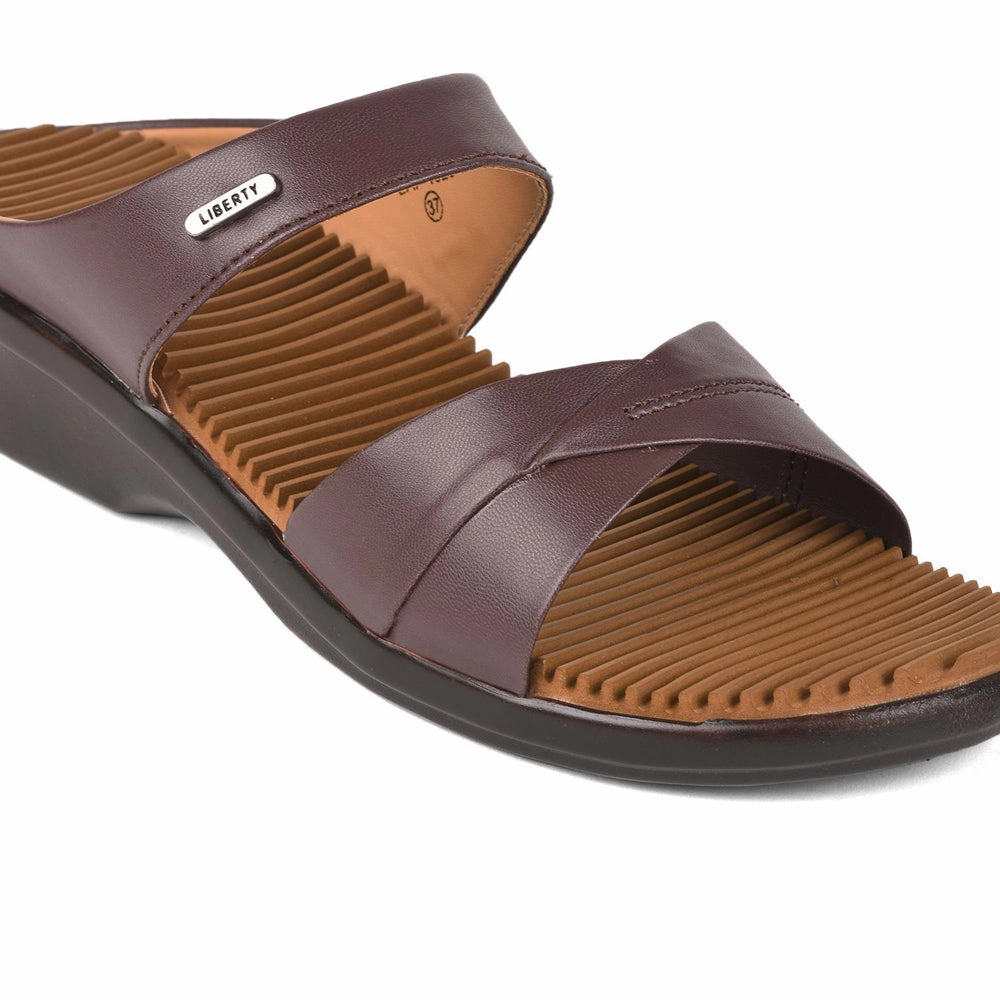 Senorita Casual (Brown) Slippers For Women LAF-1025 By Liberty