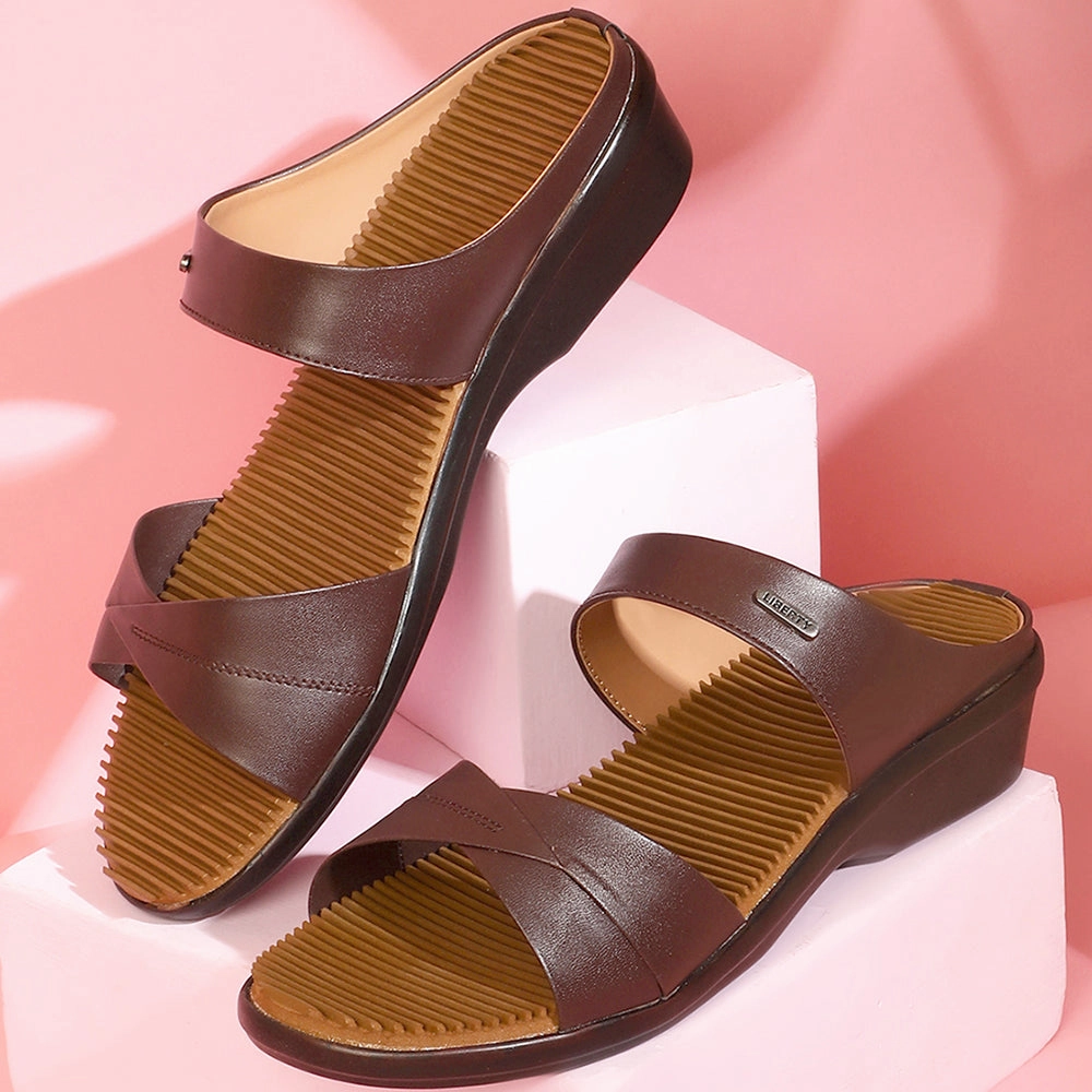 Senorita Casual (Brown) Slippers For Women LAF-1025 By Liberty