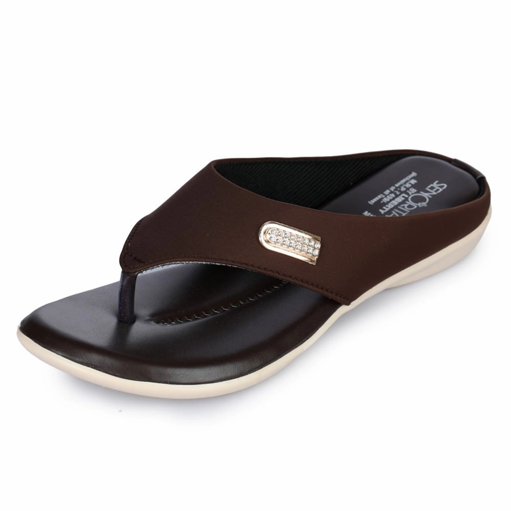 Senorita Casual (Brown) Slippers For Women MK-09 By Liberty